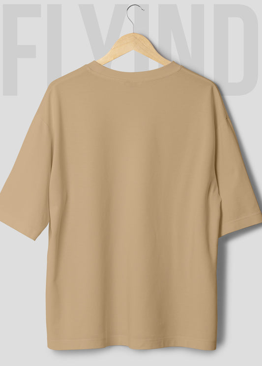 Namaste Sloth Beige Oversized T Shirt