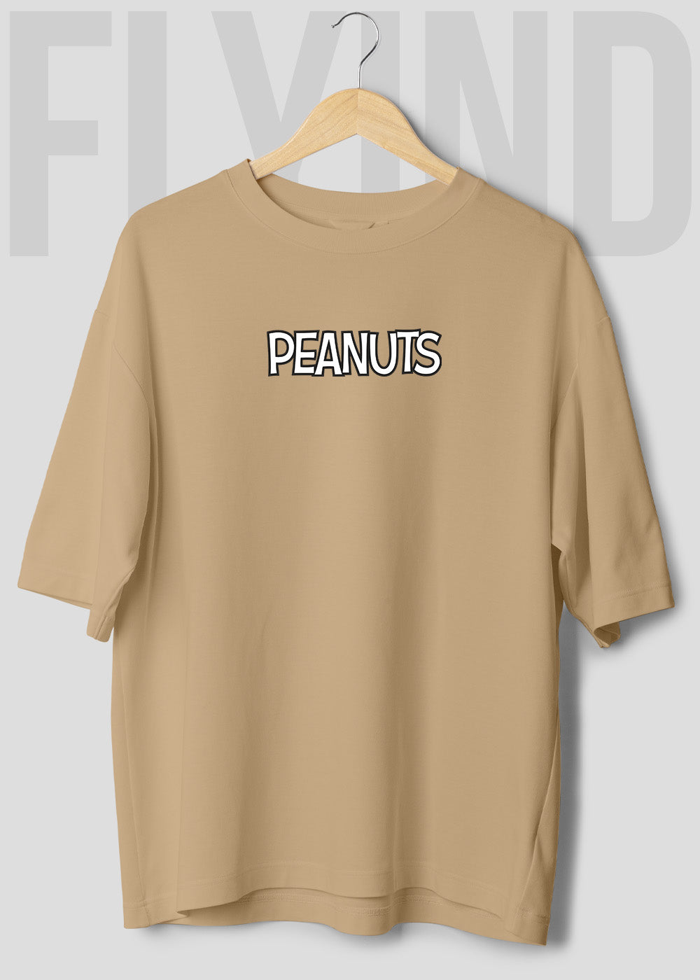 Peanuts Est Beige Oversized T Shirt