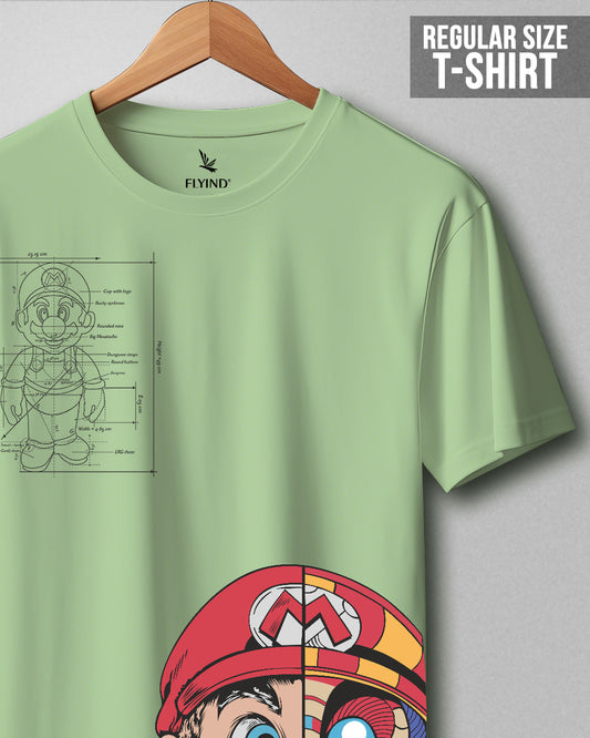 Mario Pista Green Regular T Shirt