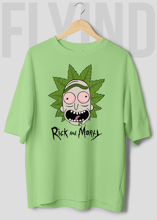 Rick And Morty Dugs Pista Green Oversized T Shirt