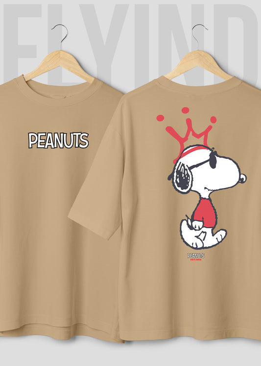 Peanuts Est Beige Oversized T Shirt
