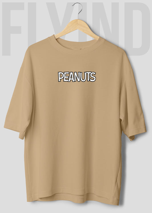 Peanuts Est Beige Oversized T Shirt